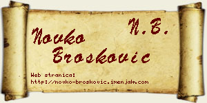 Novko Brošković vizit kartica